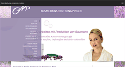 Desktop Screenshot of nina-pinger-kosmetik.de